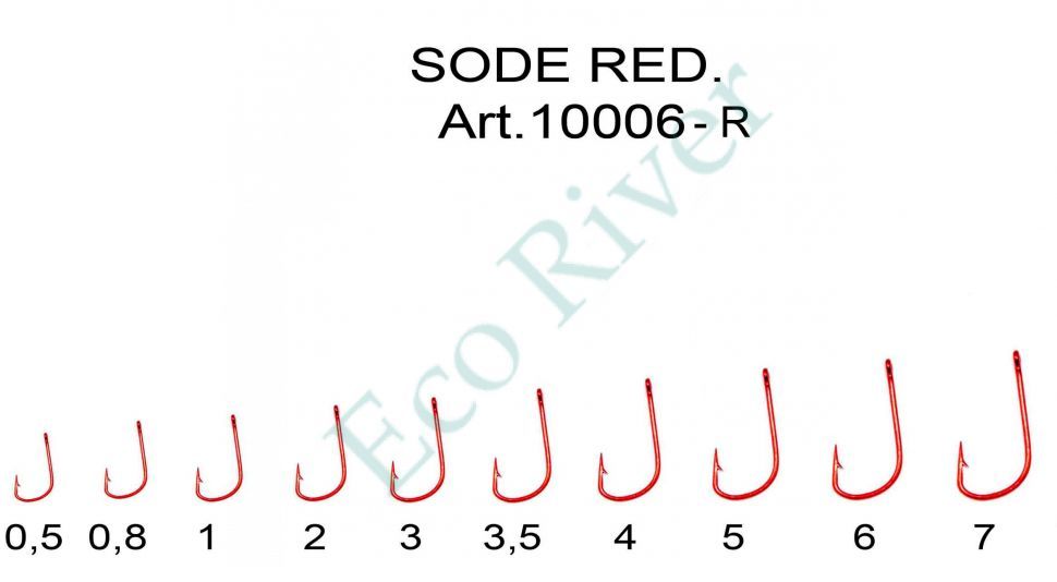 Крючок Fish Season Sode-ring №7 Red 8шт 10006-R07F