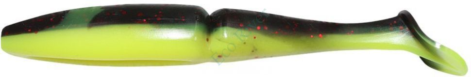 Виброхвост Yaman Pro Mamura, р.5 inch, цвет #32 - Black Red Flake/Chartreuse (уп. 4 шт.)